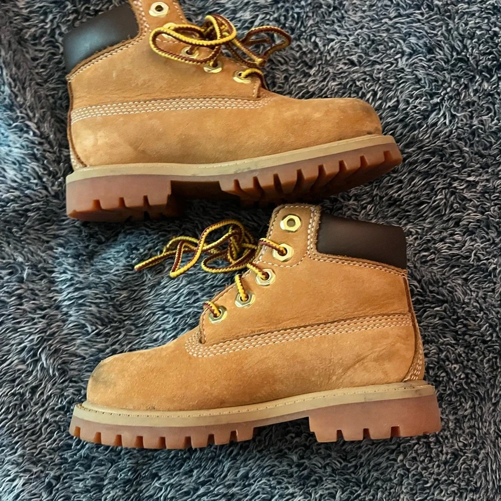 Timberland Kids Wheat Nubuck Lace-Up Boots